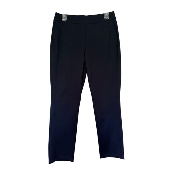 NEW CHICO'S womens size 6 small Travelers Collection crepe india ink ankle pants - Picture 2 of 12